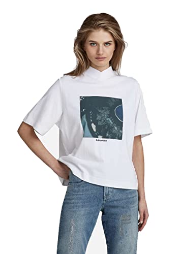 G-STAR RAW Damen Eye Dye Boxy Mock V-Neck T-Shirt von G-STAR
