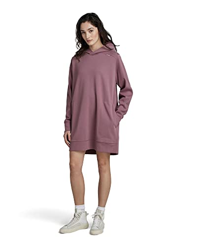 G-STAR RAW Damen Fabric Mix Loose Hoodie Kleid, Purpur (grapeade D22846-D282-D611), L von G-STAR RAW