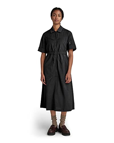 G-STAR RAW Damen Flightsuit Holiday Kleid, Mehrfarben (dk black htr D20649-C914-7293), M von G-STAR RAW