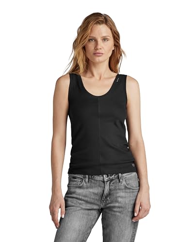 G-STAR RAW Damen Front Seam Tank Top , Schwarz (dk black D24521-D275-6484), L von G-STAR RAW