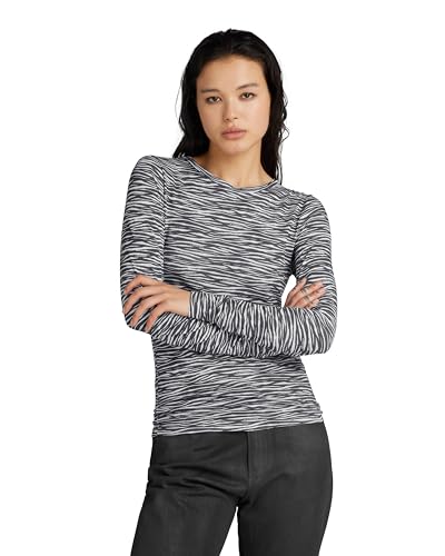 G-STAR RAW Damen G Zed Allover Slim Top, Mehrfarben (grey asphalt g zed D24523-C565-G430), XS von G-STAR RAW