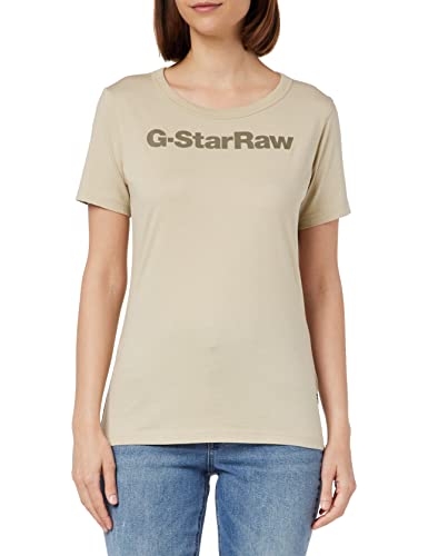 G-STAR RAW Damen GS Graphic Slim Top, Beige (spray green D23942-336-D606), XL von G-STAR RAW