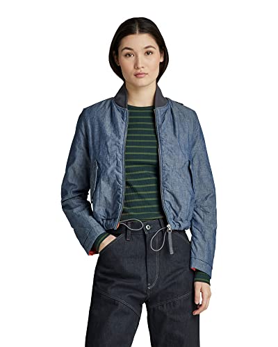 G-STAR RAW Damen Padded Drawstring Bomberjacke, Blau (indigo D21953-D186-857), L von G-STAR RAW