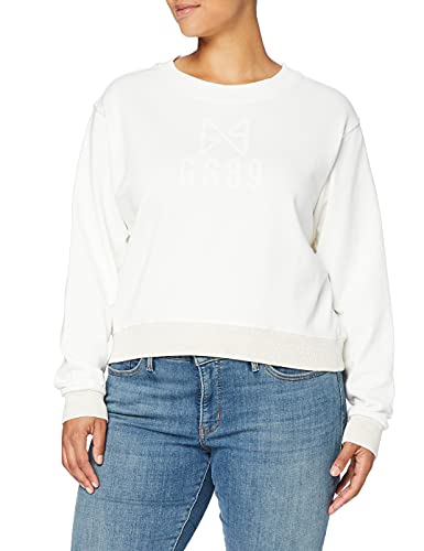 G-STAR RAW Damen Graphic Crew Sweatshirt, Weiß (milk D20420-B782-111), L von G-STAR RAW