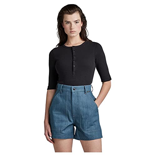 G-STAR RAW Damen Henley Half Sleeve Slim Top von G-STAR