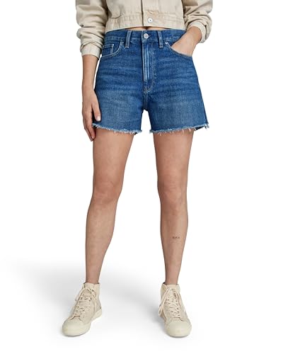 G-Star RAW Damen High Denim Shorts Clean Edge, Blau (Worn in Celestial Night D24382-D434-G675), 28 von G-Star RAW