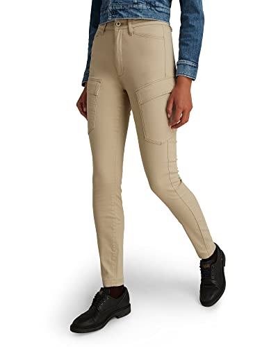 G-STAR RAW Damen High G-Shape Cargo Skinny Hose, Beige (carton D19011-C105-244), 28W / 30L von G-STAR RAW