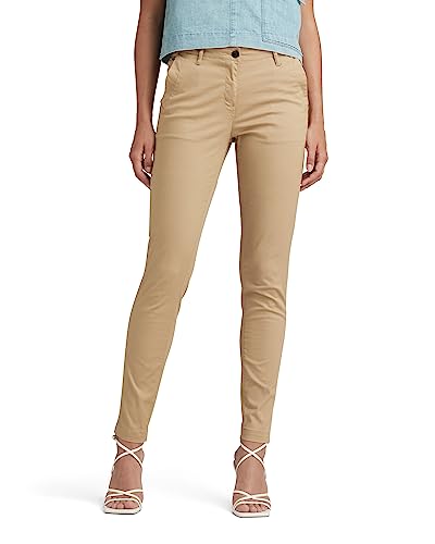 G-STAR RAW Damen Bronson Mid Waist Skinny Chino, Beige (sahara D03166-5488-436), 31W / 32L von G-STAR RAW