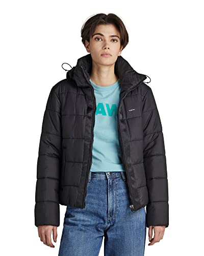 G-STAR RAW Damen Meefic Hooded Padded Jacke, Schwarz (dk black D17597-B958-6484), L von G-STAR RAW