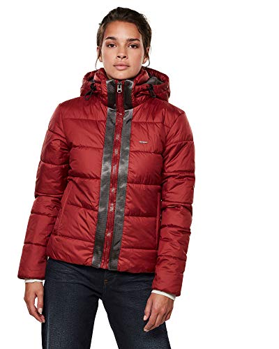 G-STAR RAW Damen Meefic Hooded Padded Jacke, Rot (dry red D17597-B958-5298), S von G-STAR RAW