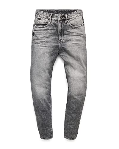 G-STAR RAW Damen Janeh Ultra High Mom Ankle Jeans, Grau (sun faded basalt D16083-C049-B380), 30W / 34L von G-STAR RAW