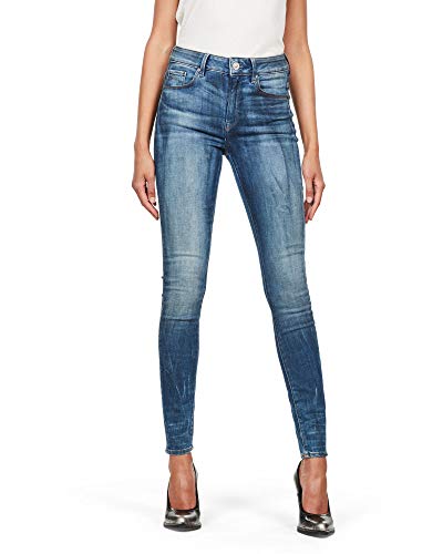 G-STAR RAW Damen 3301 High Skinny Jeans, Mehrfarben (medium indigo aged D05175-8968-6028), 25W / 32L von G-STAR RAW