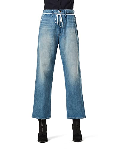 G-STAR RAW Damen Lintell High Dad Jeans, Blau (antic faded marine blue D17196-9657-B460), 25W / 34L von G-STAR RAW