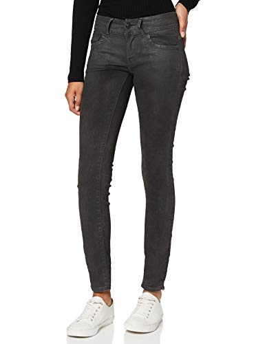 G-STAR RAW Damen Lynn Mid Waist Skinny Jeans, Schwarz (cobler smash 60885-6009-4947), 26W / 32L von G-STAR RAW