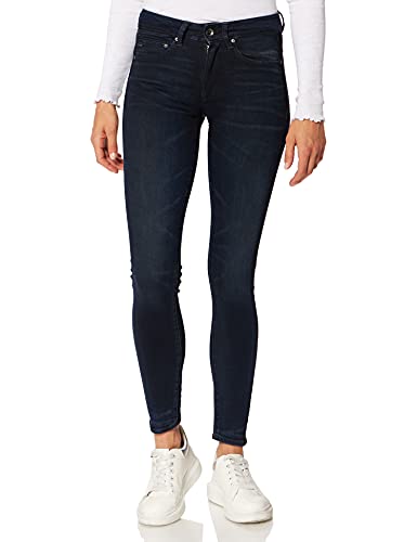 G-STAR RAW Damen Midge Zip Mid-Waist Skinny Jeans, Blau (dk aged D05281-6553-89), 29W / 30L von G-STAR RAW