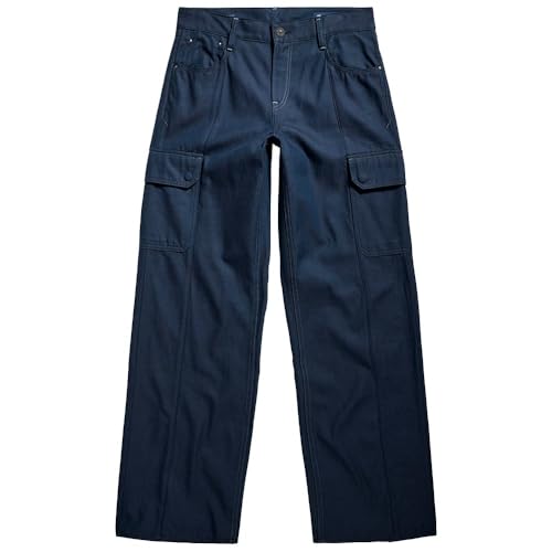 G-Star RAW Damen Judee Cargo Low Waist Loose Jeans, Blau (raw Denim D24673-D541-001), 28W / 30L von G-Star RAW