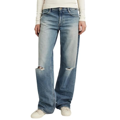 G-STAR RAW Damen Judee Loose Jeans, Blau (antique faded blue agave ripped D22889-D436-G130), 24W / 30L von G-STAR RAW