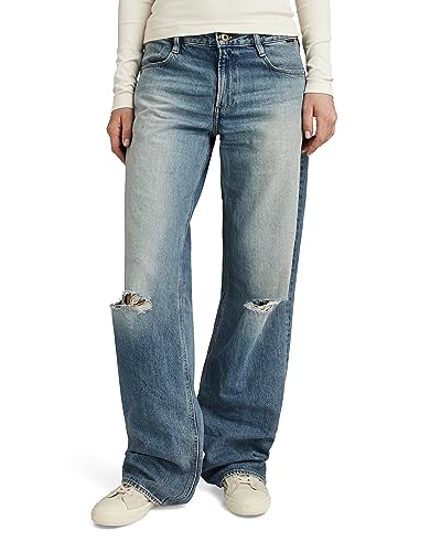 G-STAR RAW Damen Judee Loose Jeans, Blau (antique faded blue agave ripped D22889-D436-G130), 30W / 32L von G-STAR RAW