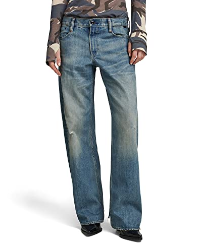 G-STAR RAW Damen Judee Loose Jeans, Blau (antique faded niagara destroyed D22889-D315-D886), 30W / 34L von G-STAR RAW