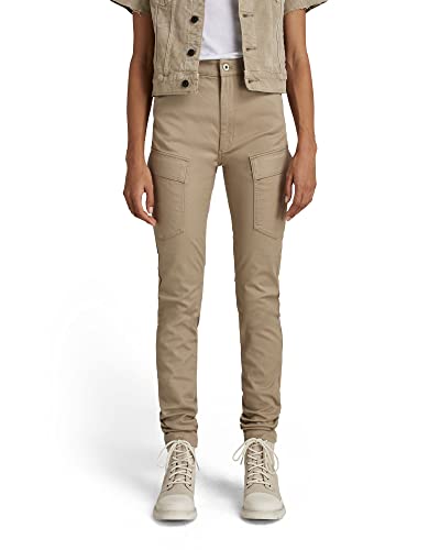 G-STAR RAW Damen Kafey Cargo Ultra High Skinny Hose, Beige (tree house D21099-C105-C941), 25W / 30L von G-STAR RAW