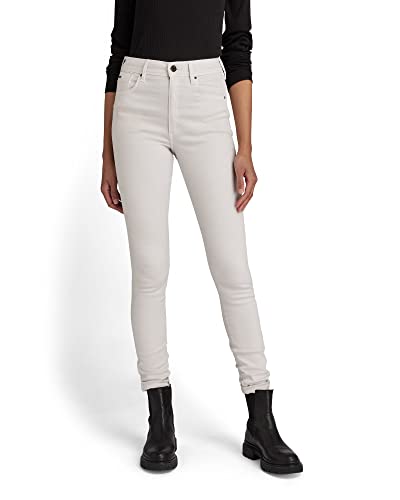G-STAR RAW Damen Kafey Ultra High Skinny Jeans, Beige (whitebait D15578-C267-1603), 24W / 30L von G-STAR RAW