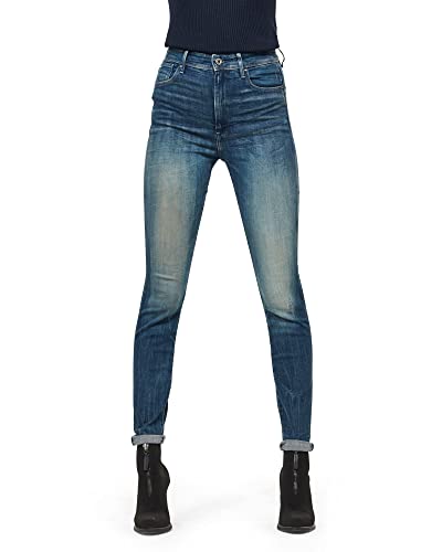 G-STAR RAW Damen Kafey Ultra High Skinny Jeans, Blau (antic faded baum blue D15578-C296-B817), 26W / 30L von G-STAR RAW