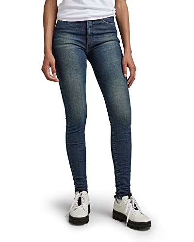 G-STAR RAW Damen Kafey Ultra High Skinny Jeans, Blau (antique forest blue D15578-D188-D355), 30W / 30L von G-STAR RAW