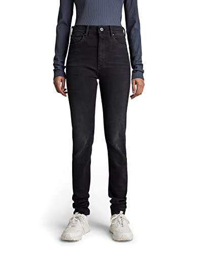 G-STAR RAW Damen Kafey Ultra High Skinny Jeans, Grau (worn in black onyx D15578-C910-C942), 26W / 32L von G-STAR RAW