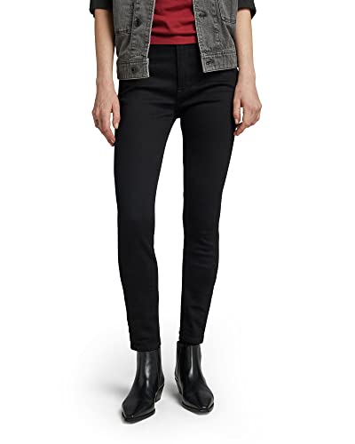 G-STAR RAW Damen Kafey Ultra High Skinny Jeans, Schwarz (pitch black D15578-B964-A810), 26W / 30L von G-STAR RAW