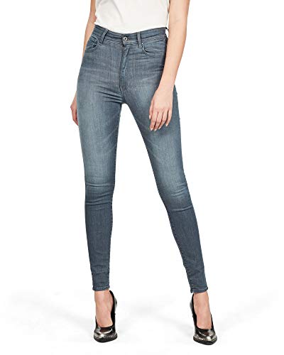 G-STAR RAW Damen Kafey Ultra High Skinny Jeans, Schwarz (worn in chert grey D15578-9882-B178), 26W / 34L von G-STAR RAW