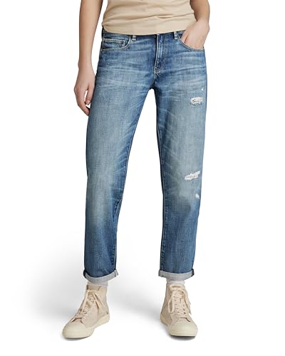 G-STAR RAW Damen Kate Boyfriend Jeans, Blau (faded ripped waterfront D15264-D301-D894), 25W / 30L von G-STAR RAW