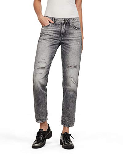 G-STAR RAW Damen Kate Boyfriend Jeans, Grau (sun faded ripped basalt D15264-C049-B162), 24W / 30L von G-STAR RAW