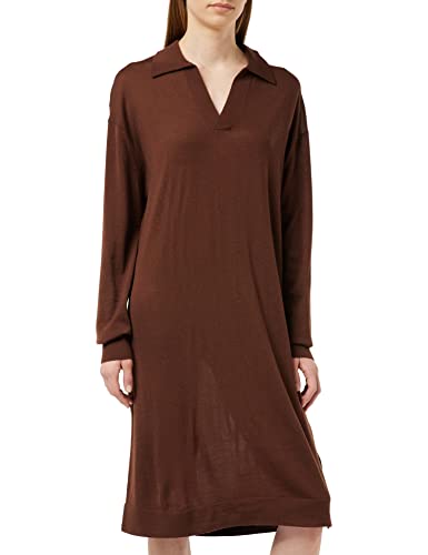 G-STAR RAW Damen Knitted Polo Kleid, Braun (chocolate lab D22133-B692-D312), S von G-STAR RAW