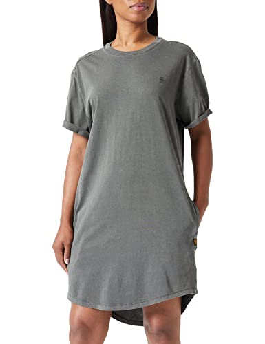 G-STAR RAW Damen Lash Fem Loose Kleid, Grau (asfalt gd D21383-2653-B575), L von G-STAR RAW