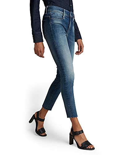 G-STAR RAW Damen Lhana Skinny Ankle Jeans, Blau (faded clear sky D19639-C051-C283), 27W / 34L von G-STAR RAW