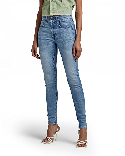 G-STAR RAW Damen Lhana Skinny Jeans, Blau (sun faded niagara D19079-C051-D898), 23W / 28L von G-STAR RAW