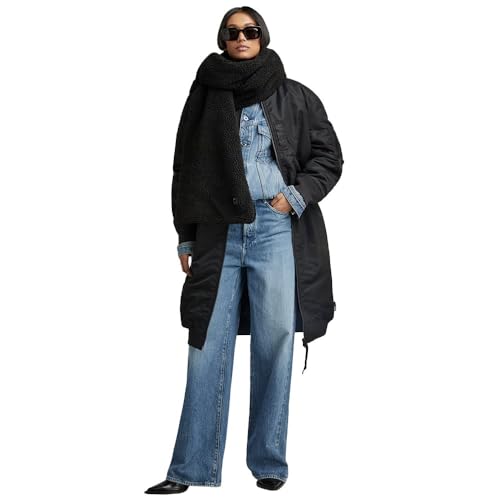 G-STAR RAW Damen Long Bomber wmn, Schwarz (dk black D23543-C143-6484), XS von G-STAR