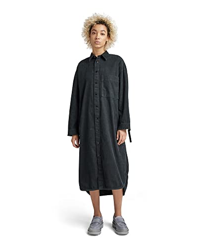 G-STAR RAW Damen Long Shirt Kleid, Grau (cloack gd D22160-C436-C784), S von G-STAR
