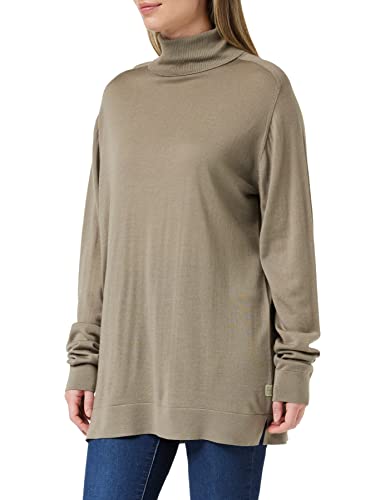 G-STAR RAW Damen Loose Knitted Turtleneck Pullover, Beige (dk lever D22502-B692-B416), L von G-STAR RAW