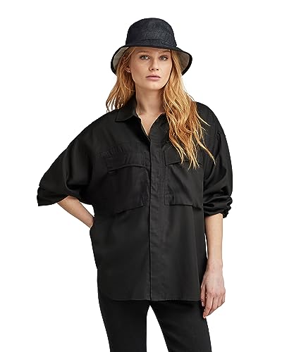 G-Star Raw Damen Loose Pocket Hemd, Schwarz (dk Black D23819-D297-6484), XS von G-Star Raw