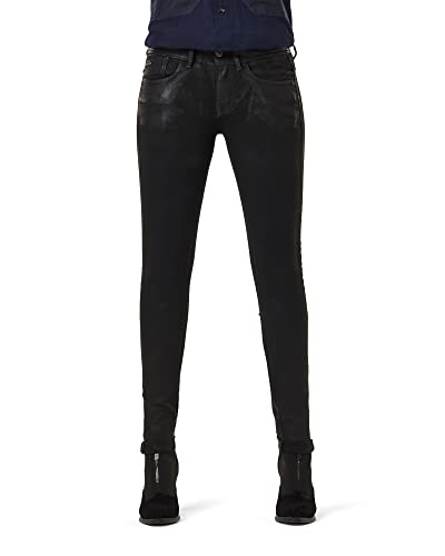 G-STAR RAW Damen Lynn Mid Skinny Jeans, Schwarz (black radiant cobler D06746-B472-B996), 27W / 34L von G-STAR RAW