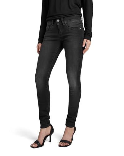 G-STAR RAW Damen Lynn Mid Skinny Jeans, Grau (dusty grey D06746-B472-A799), 29W / 28L von G-STAR RAW