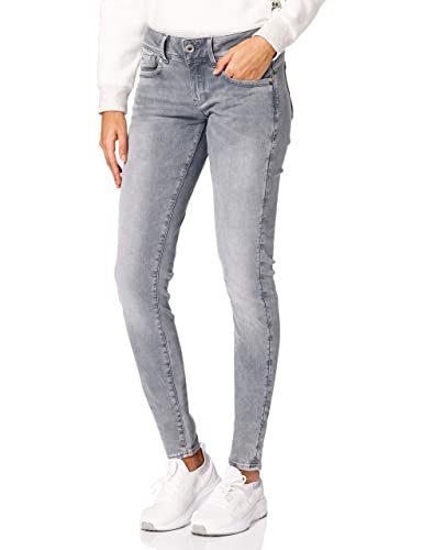 G-Star Damen Lynn Mid Skinny Jeans Skinny, Grau (Faded Industrial Grey D06746-9882-B336), 28W / 32L von G-STAR