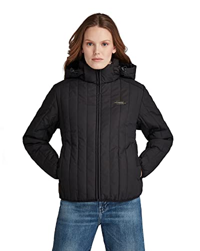 G-STAR RAW Damen Meefic Vertical Quilted Jacke, Schwarz (dk black D20114-C442-6484), XS von G-STAR RAW