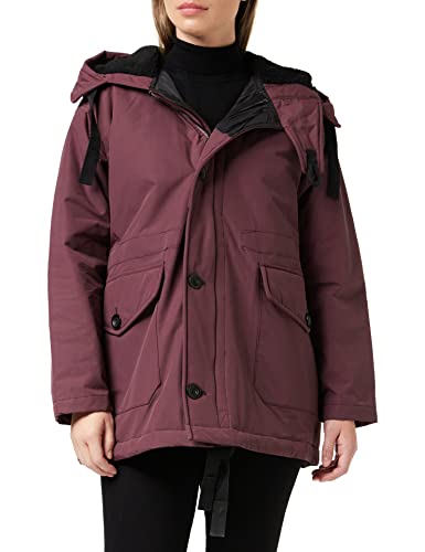 G-STAR RAW Damen Mid Parka, Purpur (vineyard wine D22024-A281-D303), L von G-STAR RAW