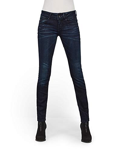 G-STAR RAW Damen Midge Cody Mid Skinny Jeans, Blau (medium aged 60883-6131-071), 25W / 32L von G-STAR RAW
