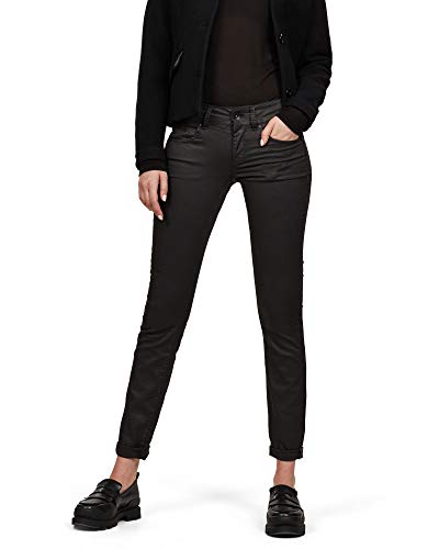 G-STAR RAW Damen Midge Cody Mid Skinny Jeans, Schwarz (rinsed 60883-D011-082), 27W / 32L von G-STAR RAW