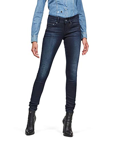 G-STAR RAW Damen Midge Cody Mid Skinny Jeans, Blau (faded blue D07144-5245-A889), 24W / 30L von G-STAR RAW