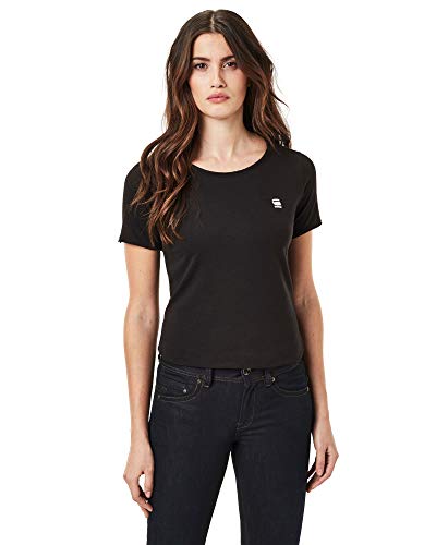 G-STAR RAW Damen Mysid Optic Slim Top C, Schwarz (dk black D18632-C506-6484), XXS von G-STAR RAW