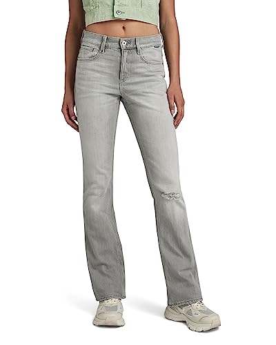 G-STAR RAW Damen Noxer Bootcut Jeans, Grau (sun faded ripped skyrocket D21437-D324-D901), 28W / 32L von G-STAR RAW